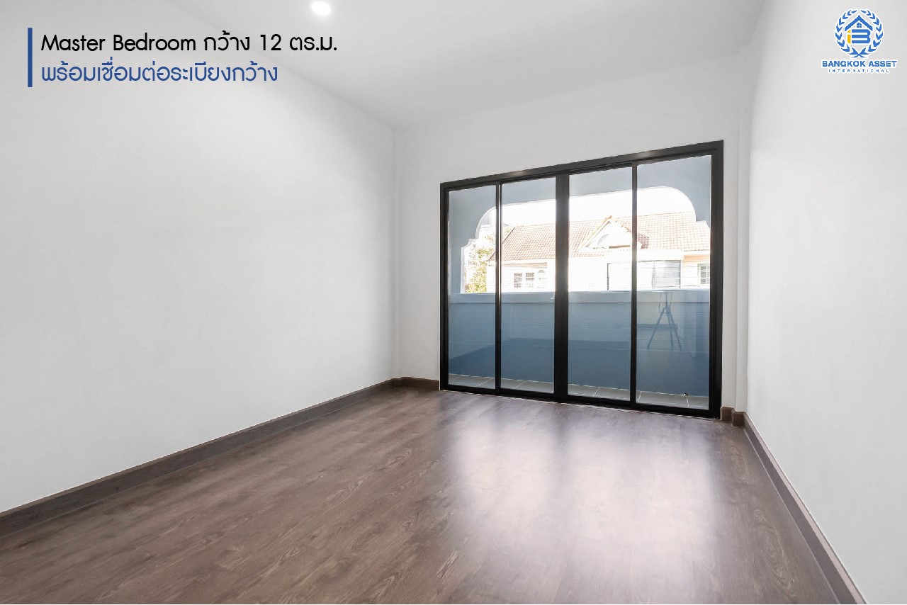 บ้านมือสองตกแต่งใหม่ บนทำเลที่ดีที่สุด! หน้าโครงการติด MRT "สถานีไทรม้า" ม.ซื่อตรง พระนั่งเกล้า-ท่าอิฐ ทาวน์เฮ้าส์หลังใหญ่ เนื้อที่ 26 ตร.ว. ฟังก์ชันจัดเต็ม 3 ห้องนอน 2 ห้องน้ำ 2 ที่จอดรถ ทำเลใกล้ เซ็นทรัลรัตนาธิเบศร์ และทางด่วน "งามวงศ์วาน"